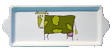 Plat � cake (petit) Une vache verte