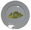 Assiette plate Trois t�tes