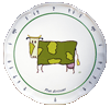 Plat diviseur Une vache verte