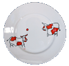 Assiette dessert Vache ballon