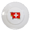 Assiette dessert Vache croix suisse
