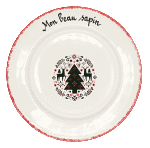 Assiette dessert No�l