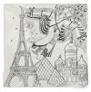 Assiette carr�e Paris Sacr�-Coeur